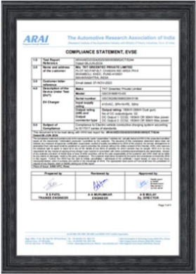 EV-Charger-India-ARAI-certificate